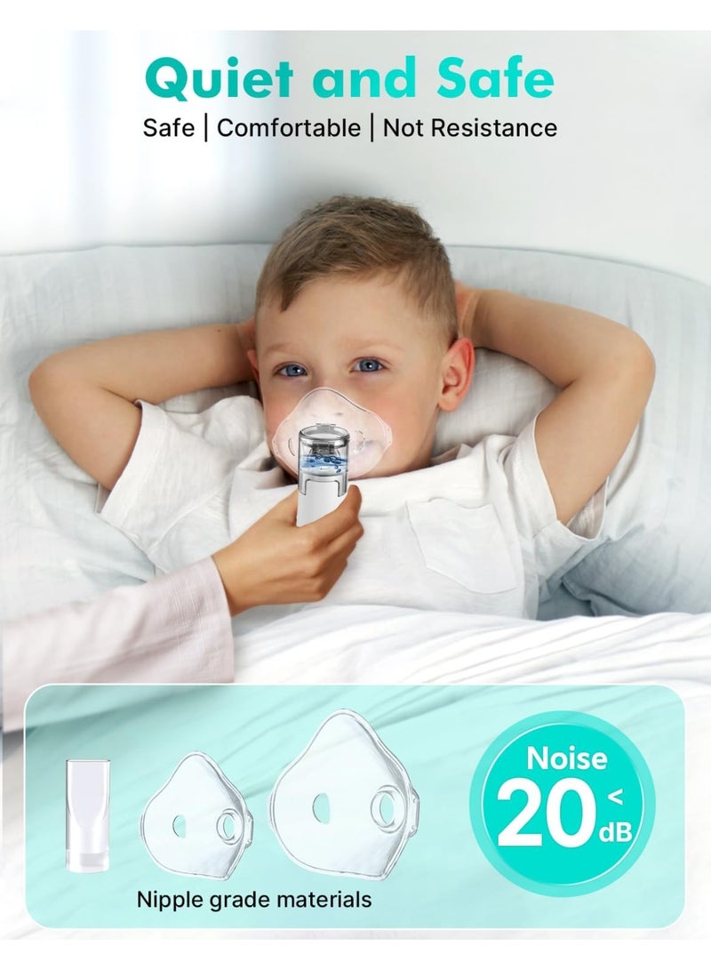 Portable Wireless Rechargeable Nebulizer For Adults & Kids, Type-C Charging, Silent Atomization,Super LCD, 3 Speed Adjustments, Automatic Cleaning, Handheld Inhaler For Home & Outdoor Use - Image 4