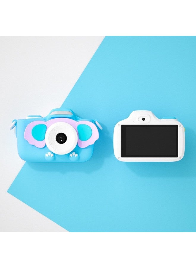 Generic High Definition Touch Screen Digital Camera Mini Smart Camcorder For Children Campus Sports Student Camera-Body Color:Blue Elephant (no Card) Touch Screen WIFI  - Image 1