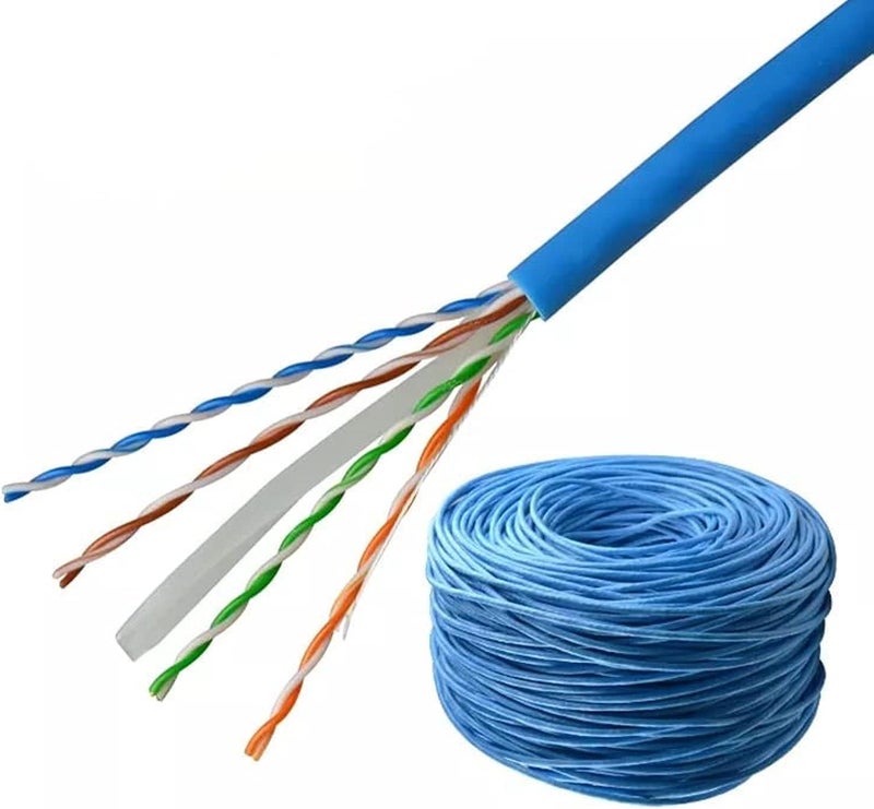 eDataLife 251M Wired Network Cable Cat 6 Ethernet Cable Package Box Compatible With All Network Devices, Blue - Image 1