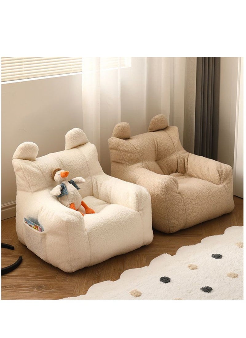 Arabest Sofa Chair, Kids Snuggly-Soft Sherpa Chair, Cuddly Toddler Foam Chair for Boys and Girls, Children's Sofa Chair, Brown  - Image 4