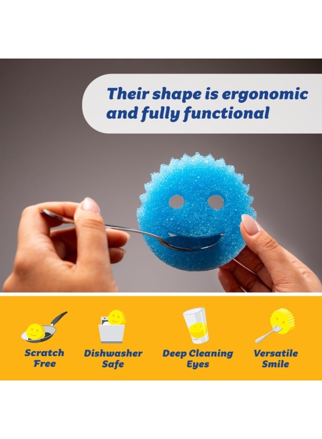 Scrub Daddy 6 Kitchen Sponges & 1 Daddy Caddy Dish Sponge Holder - BPA Free & Made with Polymer Foam - Stain & Odor Resistant, Scratch-Free Multipurpose Scrubbers - Image 2