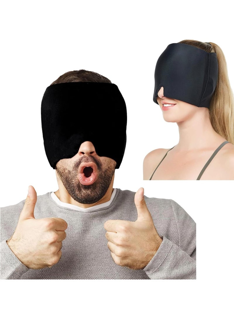 RATSAW Gel Ice Headache Migraine Relief Hat Migraine Relief Mask Comfortable Strechable Ice Pack Eye Mask - Image 1