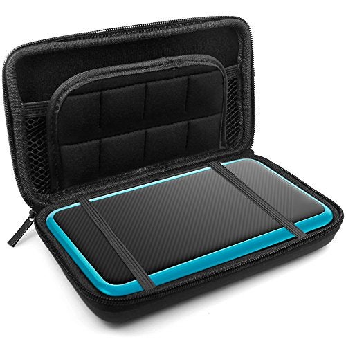 AFUNTA Protective Cases Compatible New 2DS XL with Screen Protectors, AFUNTA 1 Crystal Clear Case and 1 EVA Carrying Case for Console, with 2 Pcs Anti-Scratch Tempered Glass Films for Screens - Image 2