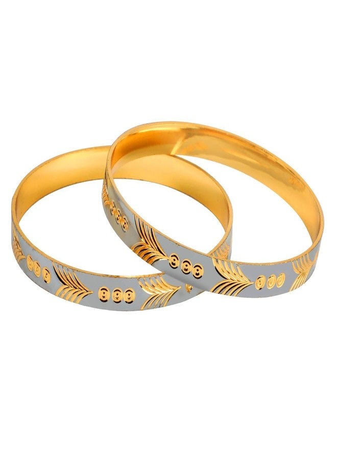 Efulgenz Indian Bangles for Women Bracelets Bangle Set Bridal Jewelry for Wedding Bollywood Fashion Jewelry (2 Pcs) Size 2.8 - Image 1