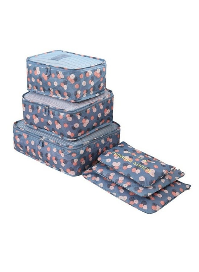 Pouch - travel bag consisting of 6 pieces with a laundry bag of various shapes, random color - Image 1
