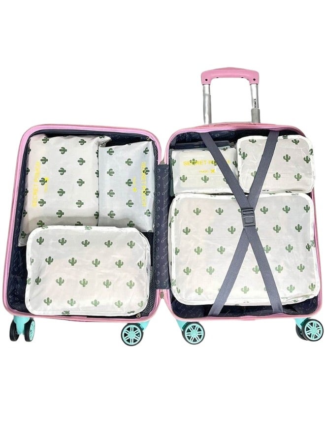 Pouch - travel bag consisting of 6 pieces with a laundry bag of various shapes, random color - Image 1