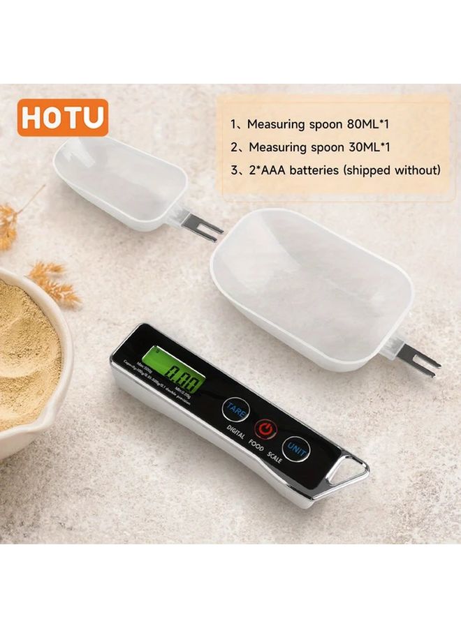 Electronic Kitchen Scale With Digital Display High Precision Gram Scale Large LCD Screen Tare Function Portable For Baking Cooking Lab Food Safe 500g 0 1g White - Image 4