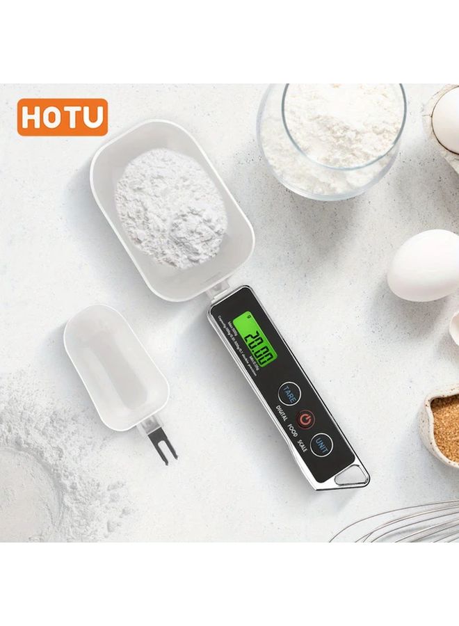 Electronic Kitchen Scale With Digital Display High Precision Gram Scale Large LCD Screen Tare Function Portable For Baking Cooking Lab Food Safe 500g 0 1g White - Image 1