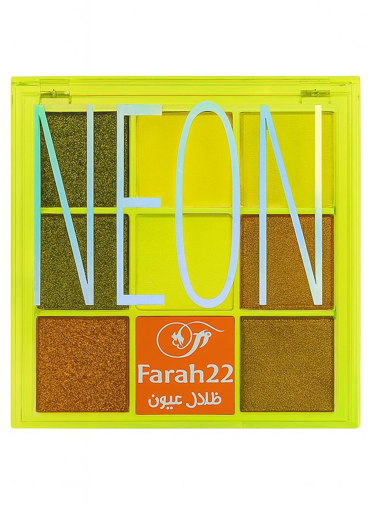 Farah22 9 Shades Eyeshadow Palette Neon Rich - Image 1