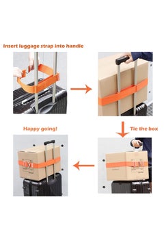 SYOSI Luggage Straps, Suitcase Bungee Belts, Adjustable Suitcase Belts Travel Accessories, Packing Straps Travel Belts Accessories for Business Traveling Packing, L and S size, 2Pack Orange  - Image 3