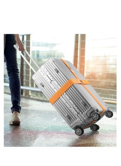 SYOSI Luggage Straps, Suitcase Bungee Belts, Adjustable Suitcase Belts Travel Accessories, Packing Straps Travel Belts Accessories for Business Traveling Packing, L and S size, 2Pack Orange  - Image 2