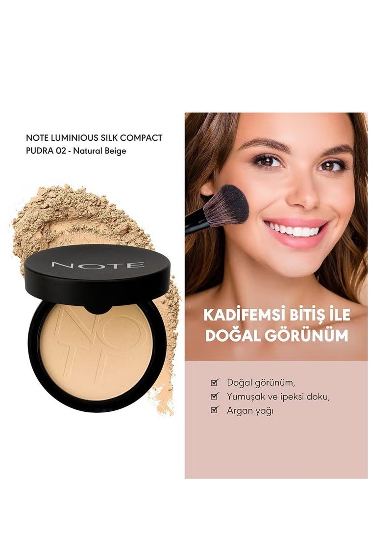 نوت بودرة مضغوطة لومينوس سيلك 02 بيج - Image 2