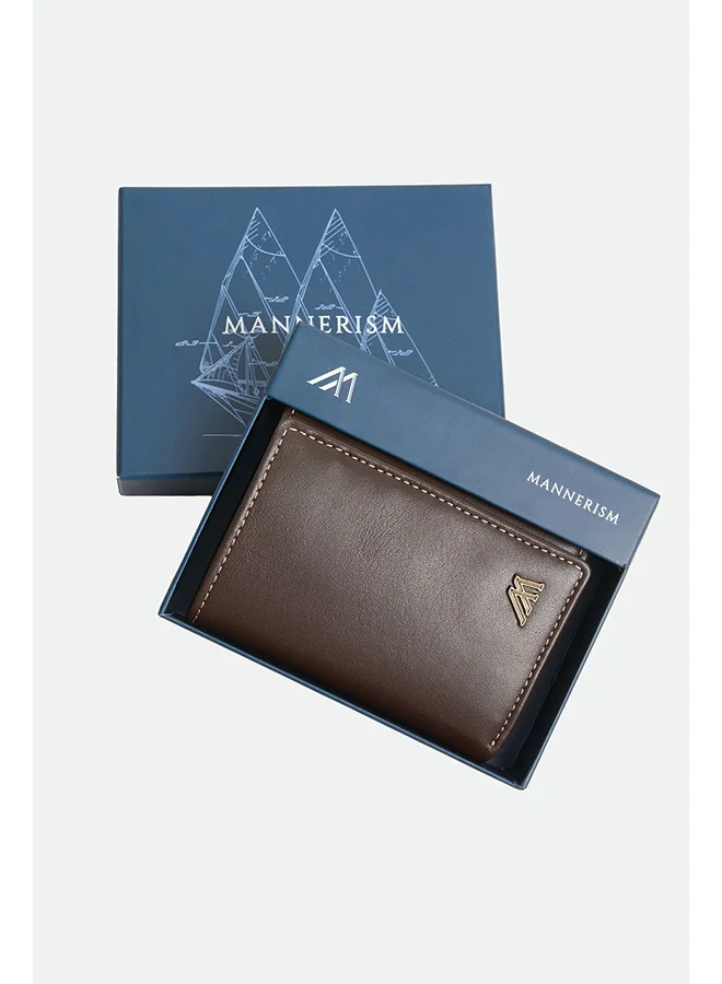 Mannerism The Heirloom Trifold Leather Wallet – Dark Brown