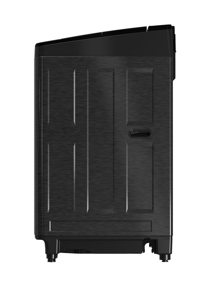TORNADO 8 Kg Fully Automatic Top Loading Washing Machine with Pump, Auto Imbalance Control, Silent Operation, Quick Wash, Stainless Steel Drum, Child Lock, Black TWT-TLN08LDS