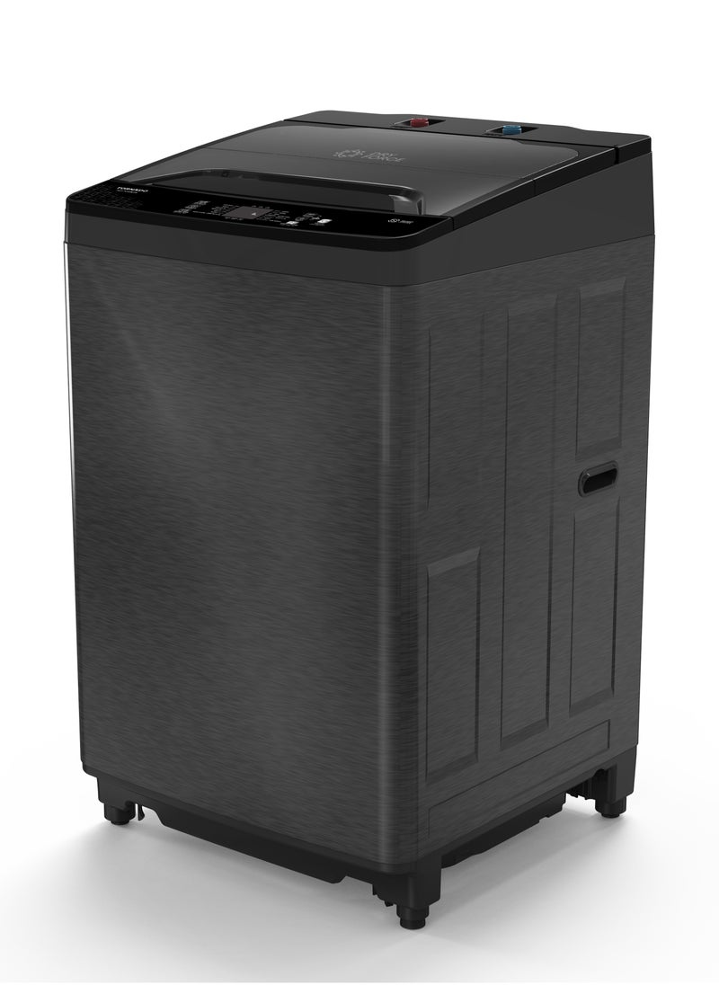 TORNADO 8 Kg Fully Automatic Top Loading Washing Machine with Pump, Auto Imbalance Control, Silent Operation, Quick Wash, Stainless Steel Drum, Child Lock, Black TWT-TLN08LDS