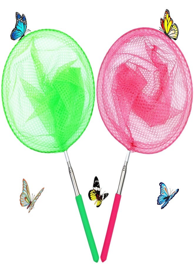 HDongany Outdoor Exploration Telescopic Bug-Catching Nets, Fishing Nets, Butterfly Nets for Children's Outdoor Exploration, Nature Exploration Toys (2 Pack) - Image 1