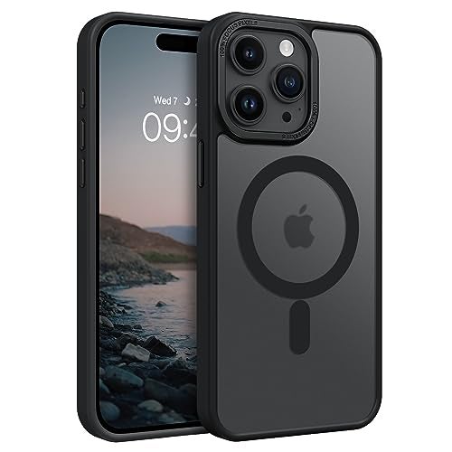 BENTOBEN Magnetic for iPhone 15 Pro Max CaseCompatible with MagSafe Translucent Matte Frosted AntiFingerprint Slim Shockproof Women Men Protective Cover Case for iPhone 15 Pro Max 67Black - Image 1