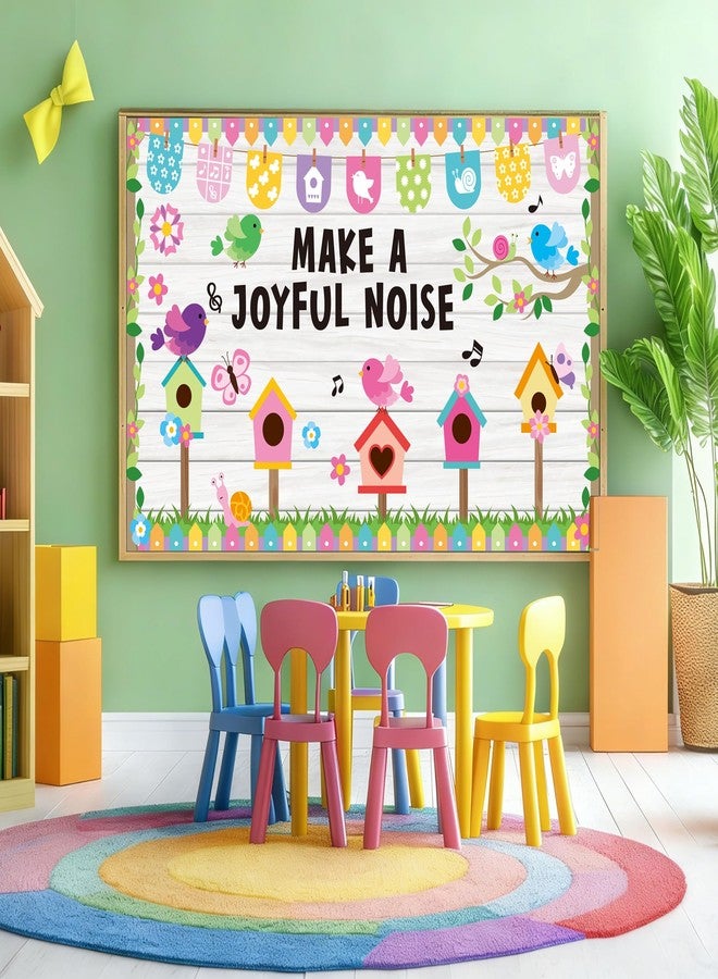 Polaxium Spring Bulletin Board Decorations Spring Classroom Make A Joyful Noise Spring Bulletin Board Set Spring Birds Flowers Cutouts for Teacher School Office Chalkboard Wall Library Window Home Decor - Image 5