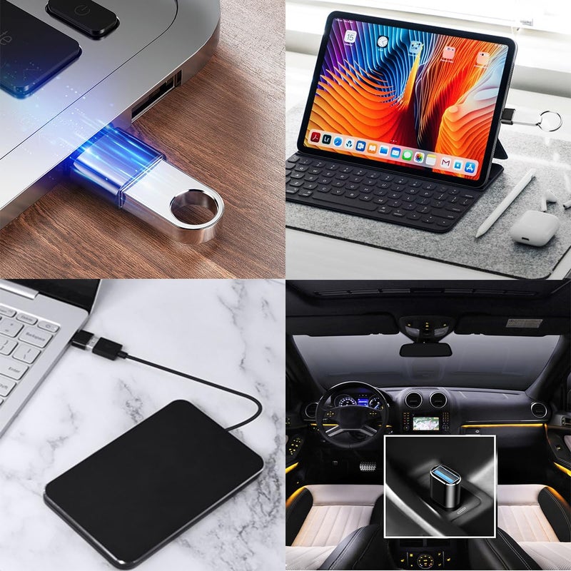 Mepsies USB C to USB Adapter, USB C Adapter, Type C Male to USB 3.1 Female Adaptor, OTG USB Adapter to USB C Compatible with MacBook Pro, Samsung Galaxy, Type-C Smartphones, Tablets and Laptops (Black) - Image 5