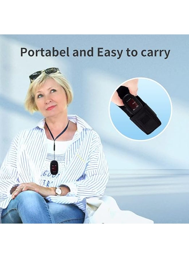 Digital Fingertip Pulse Oximeter – Portable Oxygen Saturation & Heart Rate Monitor – Clear LED Display with Pulse Bar Graph – Includes Neck/Wrist Cord (Black) - Image 3