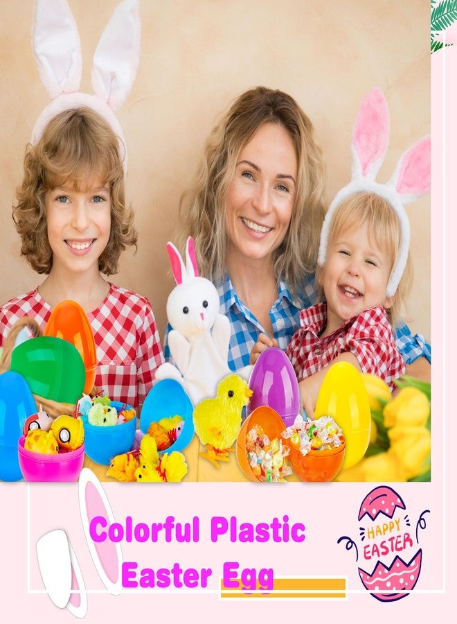 Haconba 36 Pack 4 Inch Easter Eggs Bulk Colorful Fillable Large Plastic Eggs for Easter Basket Fillers Egg Hunt Party Supplies, 6 Colors - Image 3