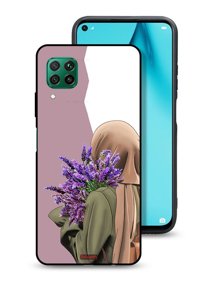 Tolwak غطاء حماية لهاتف هواوي نوفا 7i مزين بالزهور - Image 1