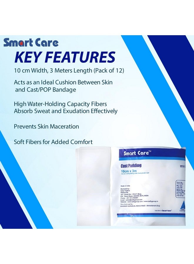 SmartCare Cast Padding 10 cm, 3 Meter (Pack of 12) - Premium White Cast Padding for Comfortable Healing - Image 5