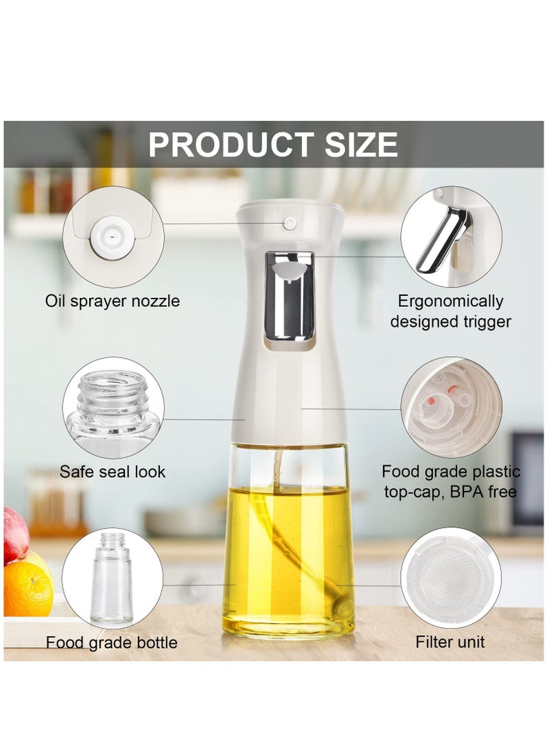 SOLARAE 2 Pack Olive oil Sprayer for Cooking, 240ml Olive Oil Spray Bottle, Glass Olive Oil Sprayer Mister, Oil Sprayer for Air Fryer, BBQ, Salad, Baking, Grilling Kitchen Tools - Image 4