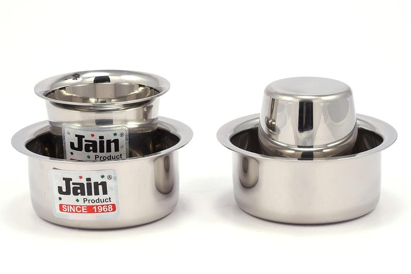 JAIN Filter Coffee Dabra Set with Tumbler - 150 ML (Set of 4) - Silver - Image 1