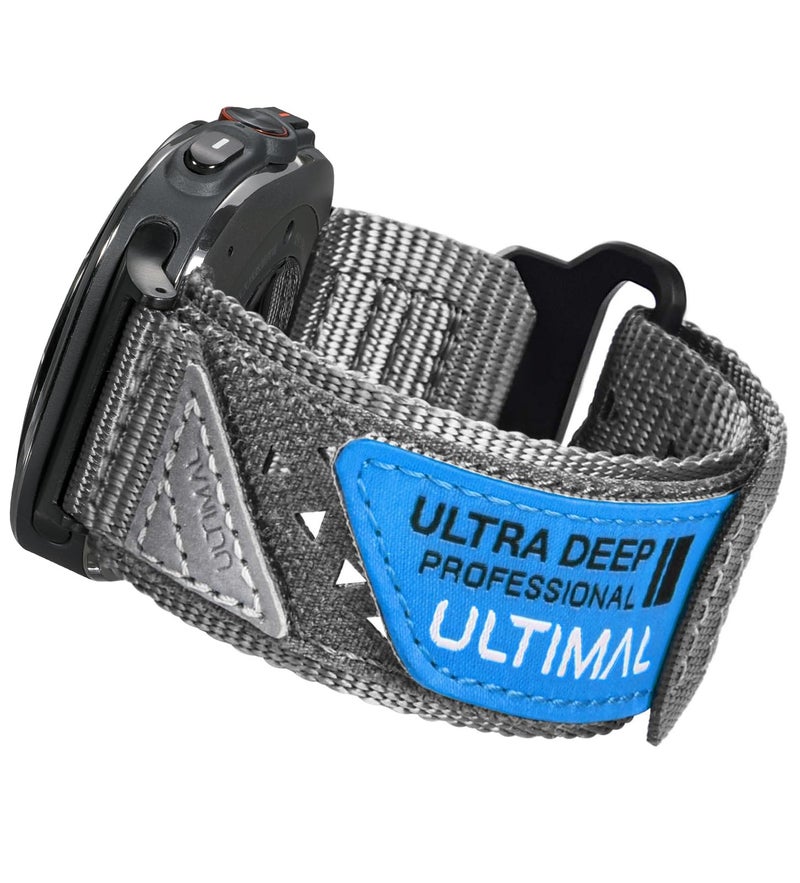 ULTIMAL Band Compatible with Samsung Galaxy Watch Ultra 47mm20242025 band for Men Women 47mm Nylon Sport Breathable Replacement Strap for Galaxy Watch Ultra Gray L - Image 2