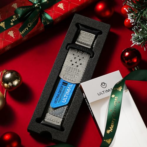 ULTIMAL Band Compatible with Samsung Galaxy Watch Ultra 47mm20242025 band for Men Women 47mm Nylon Sport Breathable Replacement Strap for Galaxy Watch Ultra Gray L - Image 3