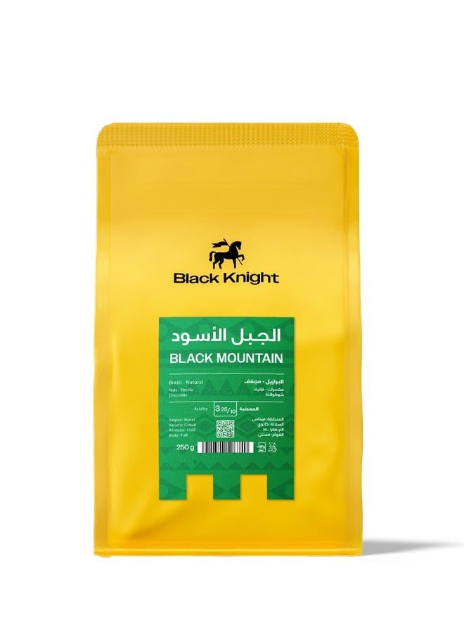 بلاك نايت بن الجبل الاسود البرازيل مجفف قهوة للاسبرسو والفلتر حبوب قهوة محمصة غير مطحونة من محمصة بلاك نايت 250 جرام - Image 1