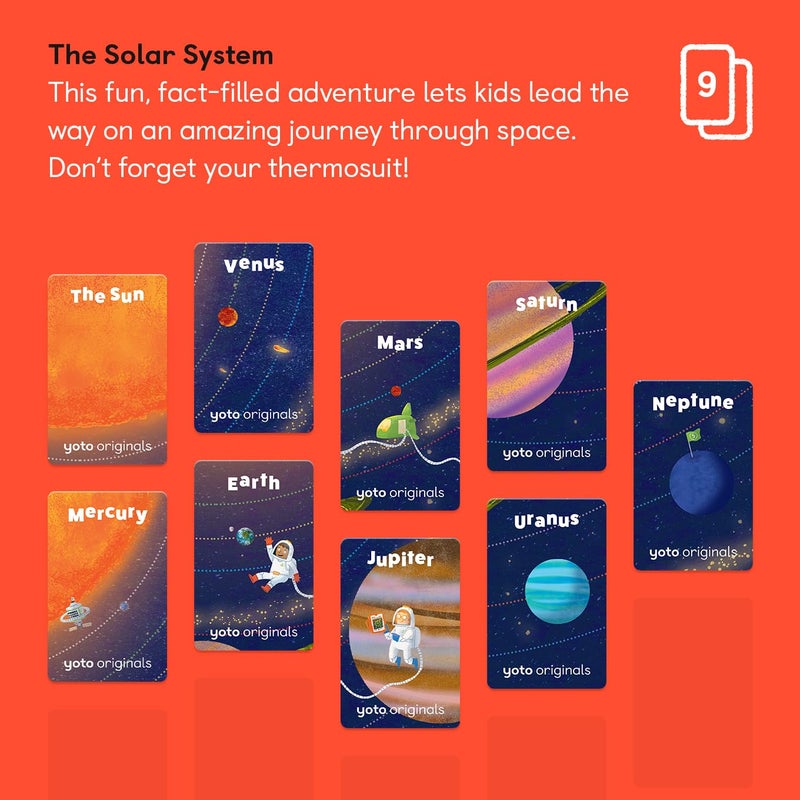 Yoto The Solar System â€“ 9 Kids Audiobook Cards for Use with Player & Mini All-in-1 Audio Device, Educational Screen-Free Listening with Fun Stories for Learning & Interactive Quizzes, Ages 6+ - Image 2