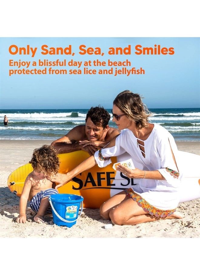 safe sea - Safe Sea Jellyfish Sting-Blocking Sunscreen for Kids, SPF 50+ Lotion 4oz, Waterproof, Biodegradable, Coral Reef-Safe – Body and Face Sunscreen, Anti-Jellyfish and Sea-Lice sting protection. - Image 1