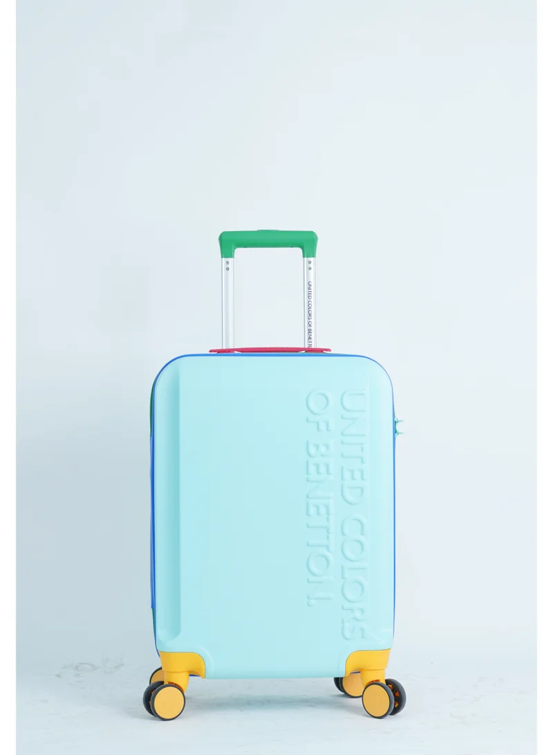 UNITED COLORS OF BENETTON BNTA-203X Set of 3 Luggage with TSA Lock| Material- Acrylonitrile Butadiene Styrene| Adjustable Trolley Handle | Smooth Dual Wheels 360degree rotate| SIZE-20/24/28 Inch| LIGHT BLUE
