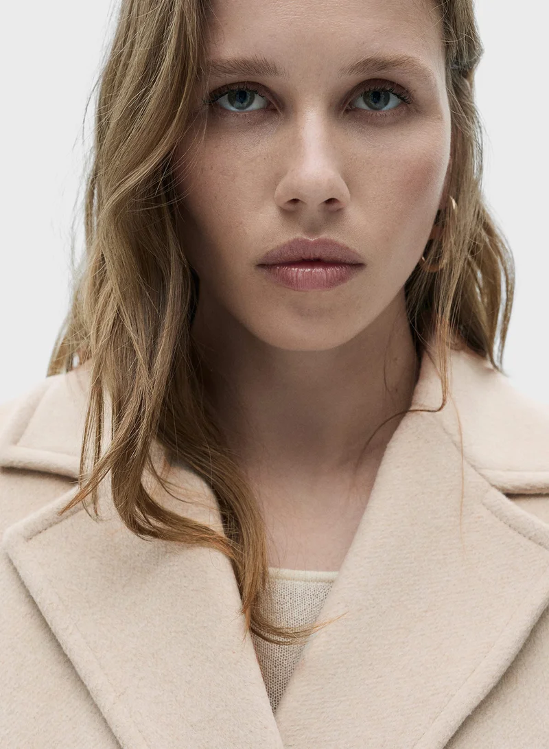 مانجو Button Detailed Coat