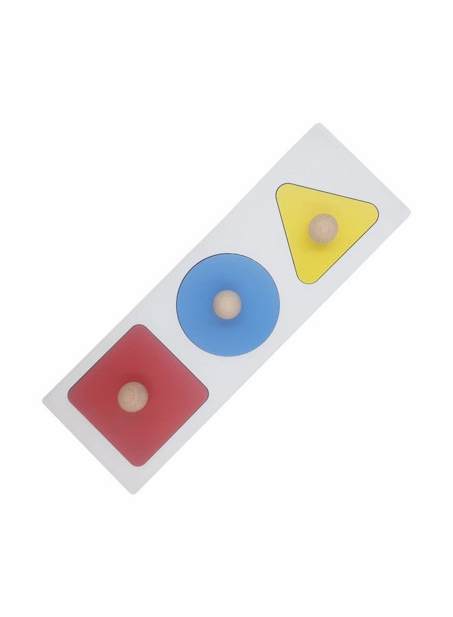 Tantrums Multicolor Educational Geometry Shapes Board with Square Circle Triangle Puzzle for Leaning |Early Childhood (Toddler Shapes) - Image 1