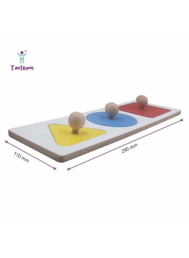 Tantrums Multicolor Educational Geometry Shapes Board with Square Circle Triangle Puzzle for Leaning |Early Childhood (Toddler Shapes) - Image 2