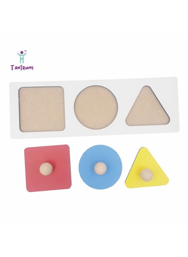 Tantrums Multicolor Educational Geometry Shapes Board with Square Circle Triangle Puzzle for Leaning |Early Childhood (Toddler Shapes) - Image 3