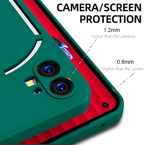 Kapa Matte Lens Protective Shockproof Flexible Back Cover for Nothing Phone 1,Slim Silicone with Soft Lining Shockproof Flexible Full Body Bumper Case (Green) - Image 2
