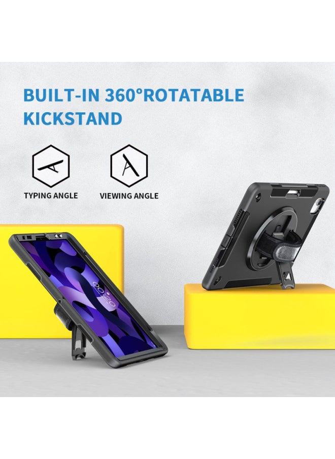 Generic - Applicable Ipad Protective Case Ipad10.9-inch Samsung Lenovo Universal Handheld Drop-resistant Protective Case With Pen Slot In Stock-Color:Black + Purple-Applicable Model:Suitable For Ipad 10 Generation 10.9 Pen With Model - Image 1