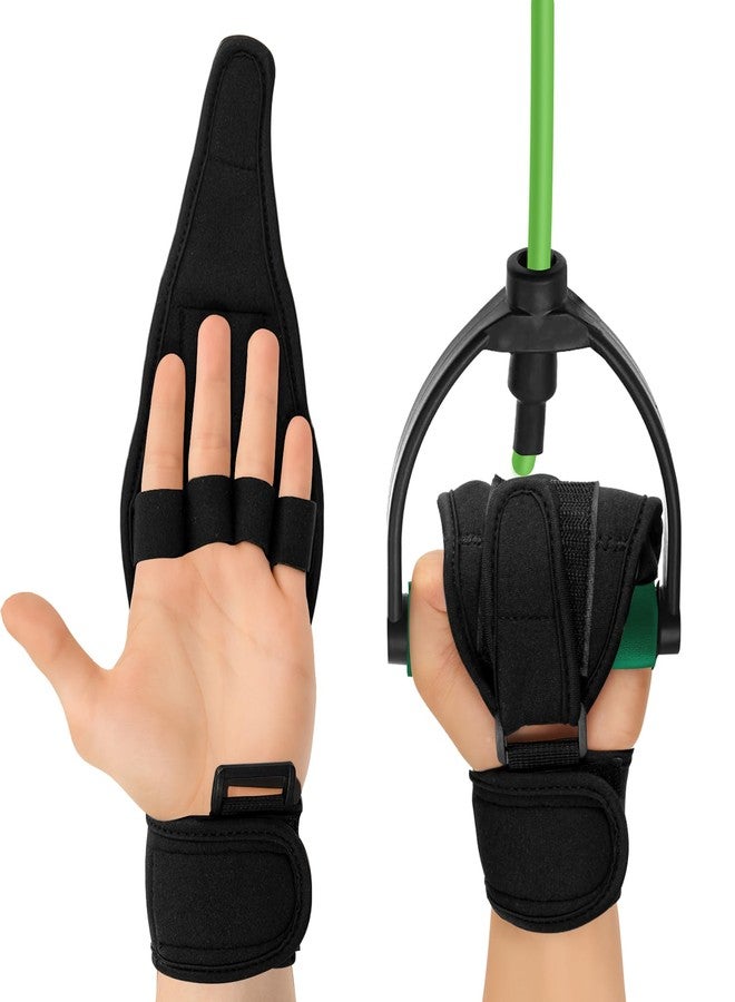 FDFuZhao Stroke Hand Rehabilitation Glove, Finger Splint for Anti-Spasticity Training to Aid Hemiplegia and Grip Weakness in Elderly Patients (Black) - Image 1