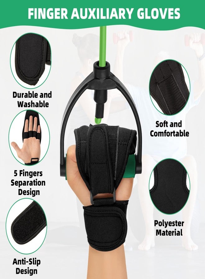 FDFuZhao Stroke Hand Rehabilitation Glove, Finger Splint for Anti-Spasticity Training to Aid Hemiplegia and Grip Weakness in Elderly Patients (Black) - Image 3