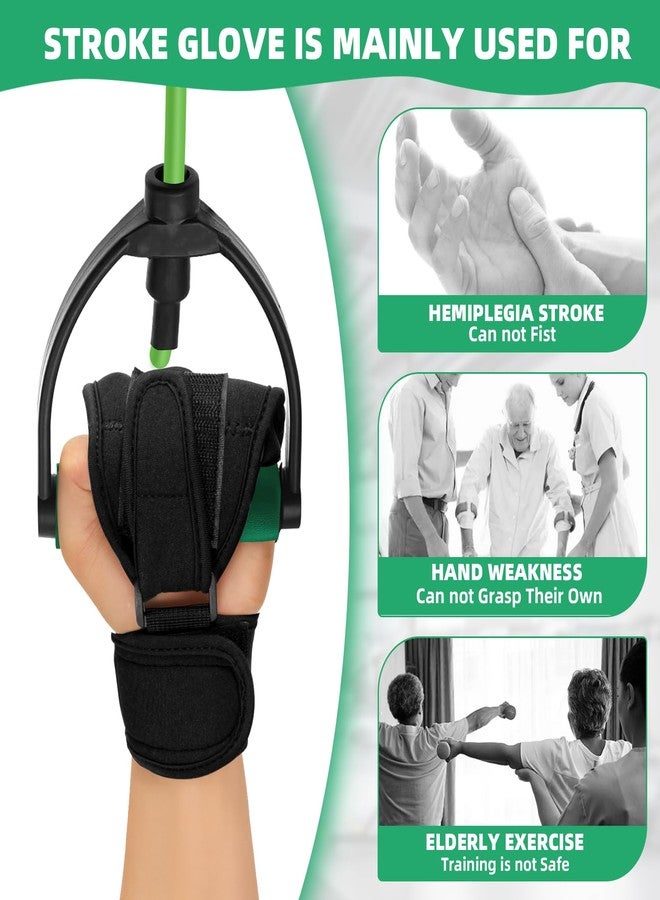 FDFuZhao Stroke Hand Rehabilitation Glove, Finger Splint for Anti-Spasticity Training to Aid Hemiplegia and Grip Weakness in Elderly Patients (Black) - Image 4