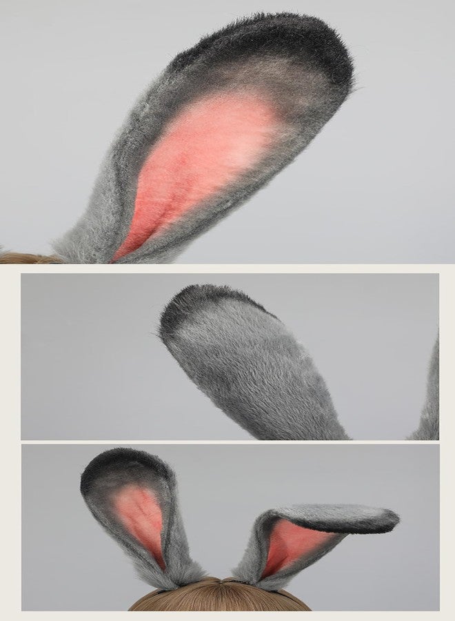Faylay Women Cosplay Bunny Ears Rabbit Headband Animal Ears Furry Bunny Ears Party Accessories (Bunny Ju) - Image 5