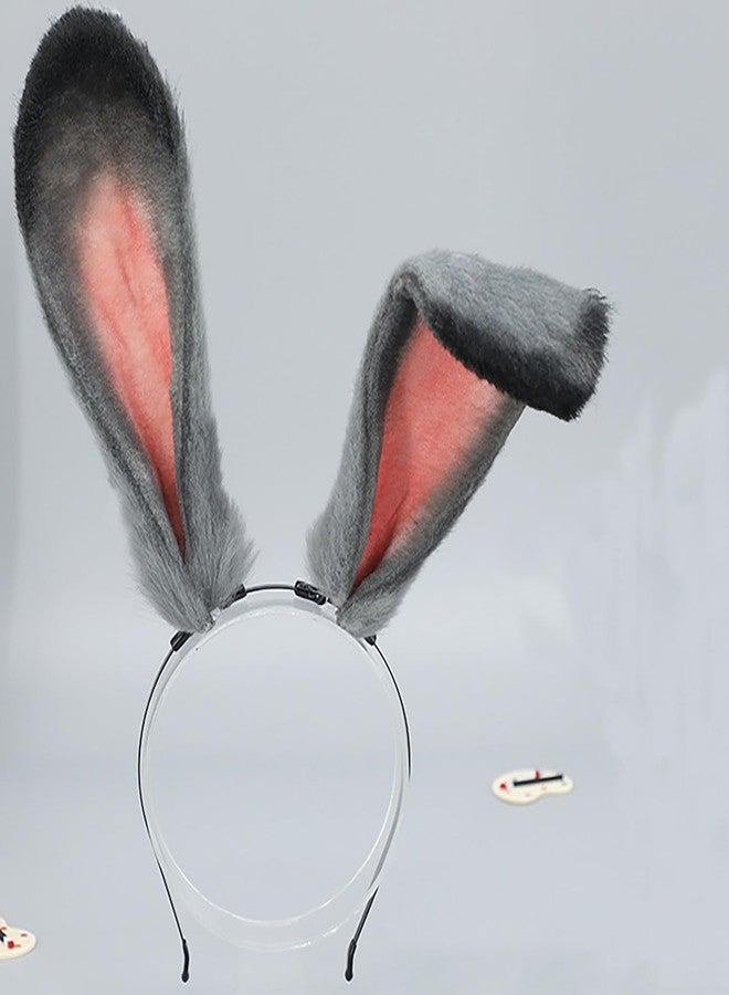 Faylay Women Cosplay Bunny Ears Rabbit Headband Animal Ears Furry Bunny Ears Party Accessories (Bunny Ju) - Image 4