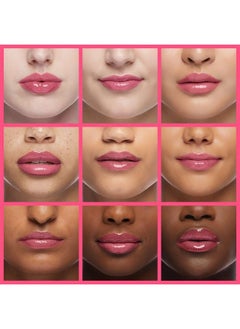 Gecomo Plumping Lip Oil Hydrating Gloss Tinted Lip Balm Transparent Lip Care Big Brush Head Glitter Shine Long Lasting Nourishing Nonsticky Fresh Texture (Raspberry) 0.2 Oz  - Image 5