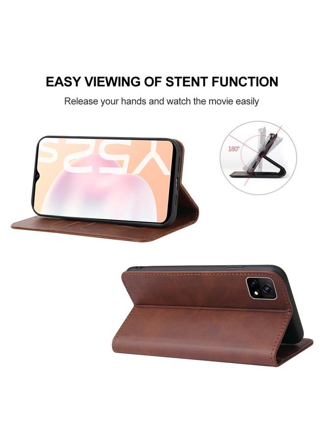 S-TOP Case For For vivo Y52s 5G CN Version / iQOO U3 / U3x Magnetic Closure Leather Phone Case - Image 4
