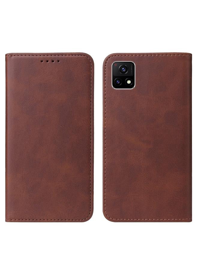 S-TOP Case For For vivo Y52s 5G CN Version / iQOO U3 / U3x Magnetic Closure Leather Phone Case - Image 2