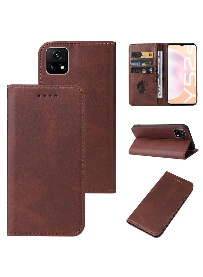 S-TOP Case For For vivo Y52s 5G CN Version / iQOO U3 / U3x Magnetic Closure Leather Phone Case - Image 1